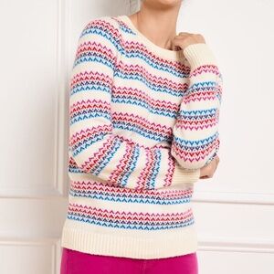 Talbots Wave Jacquard Crewneck Sweater 2X